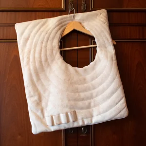 LEATHER SHOULDER FULL ZIP BAG IN WESTERN WHITE